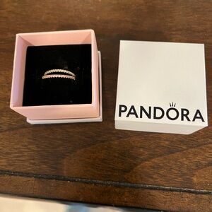 Pandora set of 2 half eternity rings